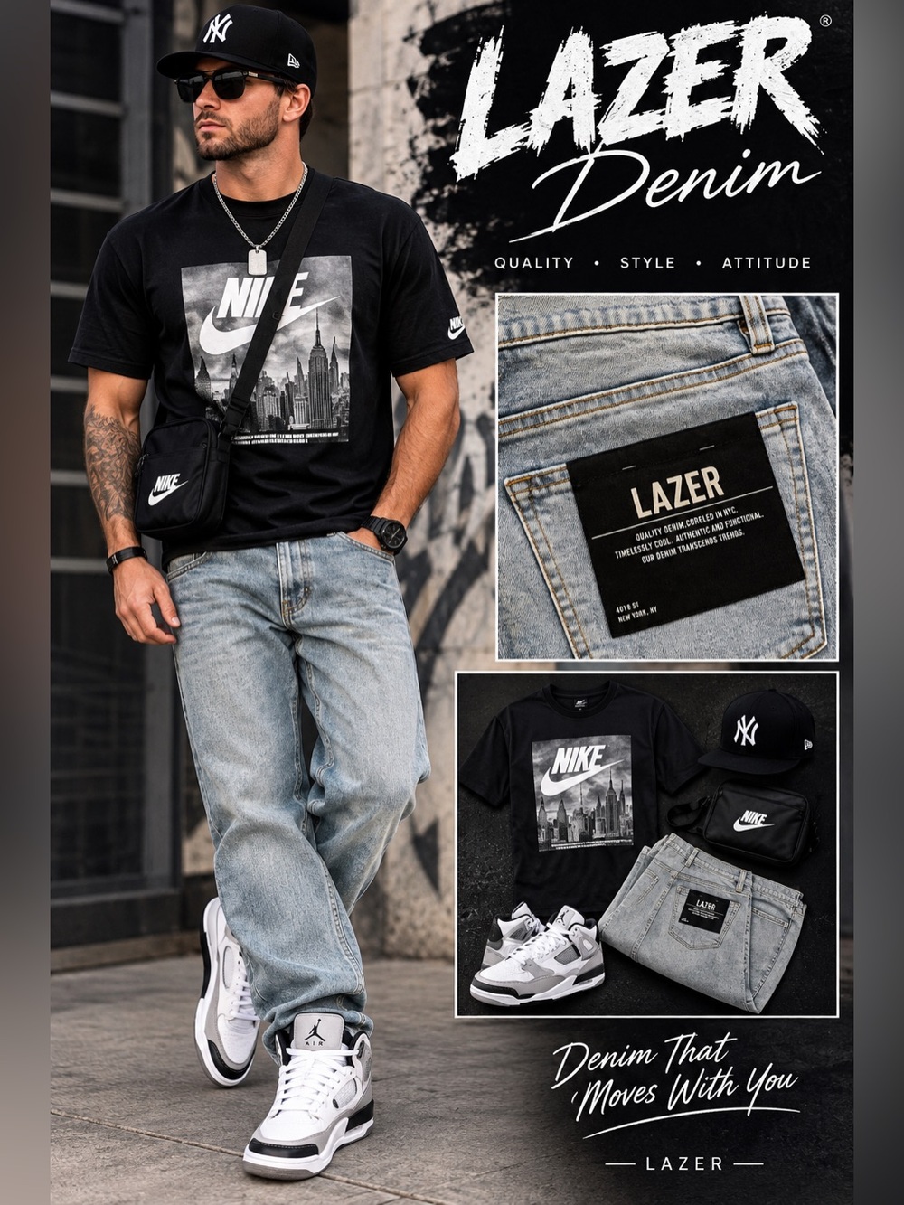 LAZER |Skinny-Fit Light-washDenim